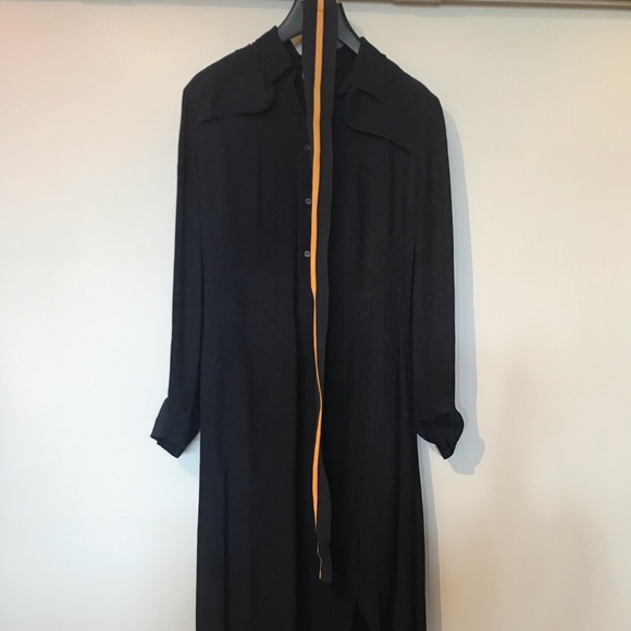 Sandro Navy Dress with belt Size 36 - Picture 2 of 2